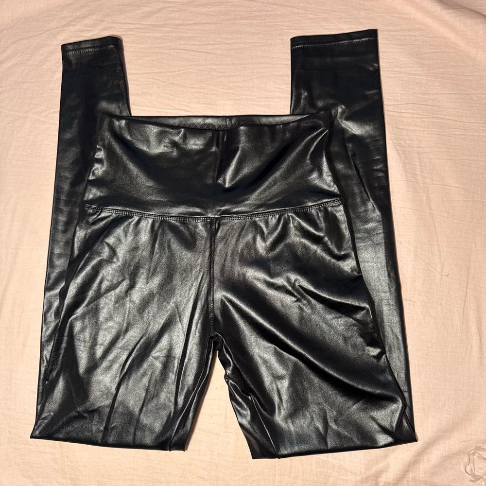 Chic Black Faux Leather Leggings